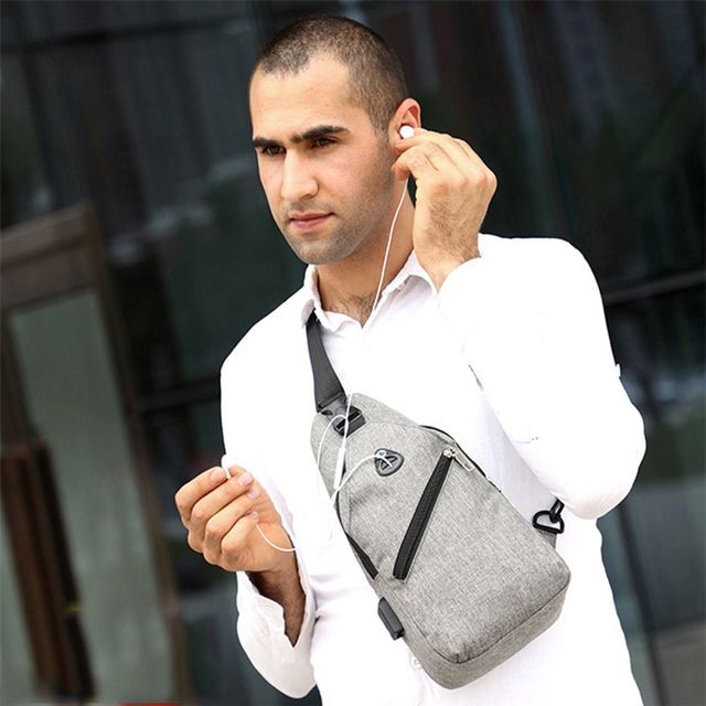 캐주얼 지퍼 슬링백 충전 힙색 여행용 가방
