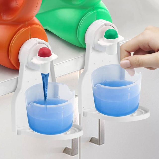세탁세제 컵 거치대 2p 흘러내림방지 홀더 간편한 세제걸이