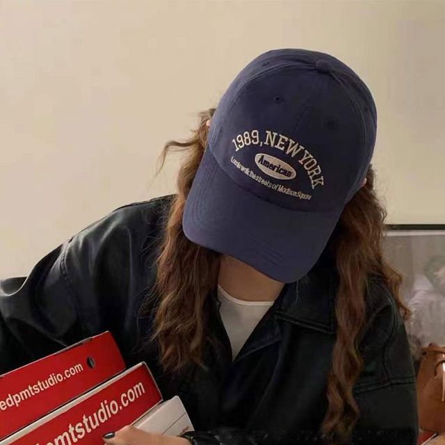 뉴욕 레터링 챙넓은 볼캡 모자 4color DK-1006020