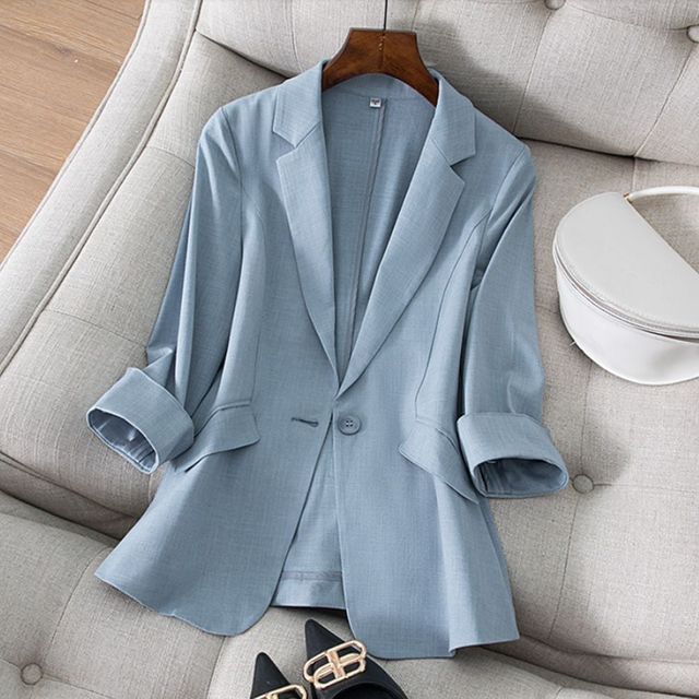 여성 슬림핏 오피스 정장 자켓 7부소매 코트