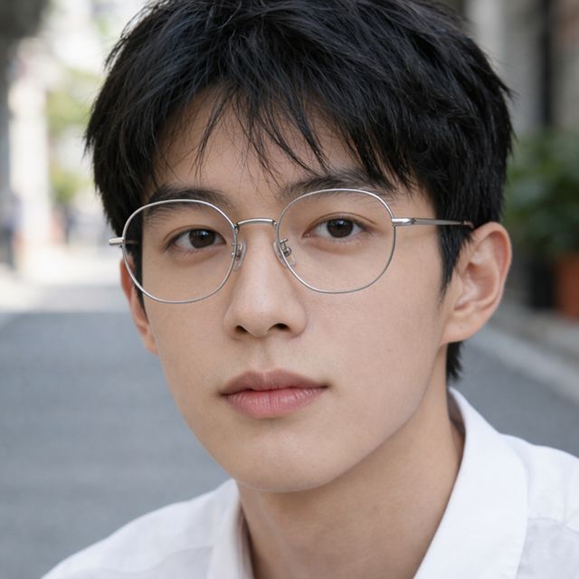 뿔테안경 코받침있는 가벼운 안경테 블루라이트차단 금테 4컬러