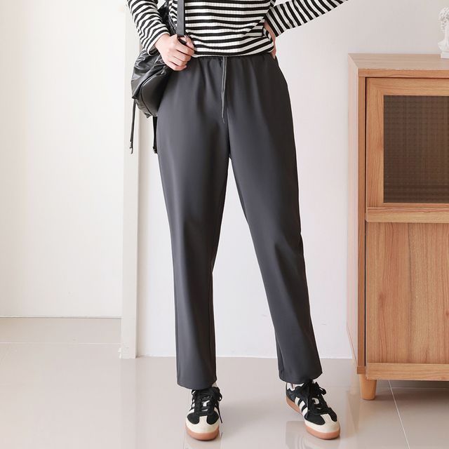 챠슬렌 허리밴딩 안감 양모 일자바지 SD-1003659