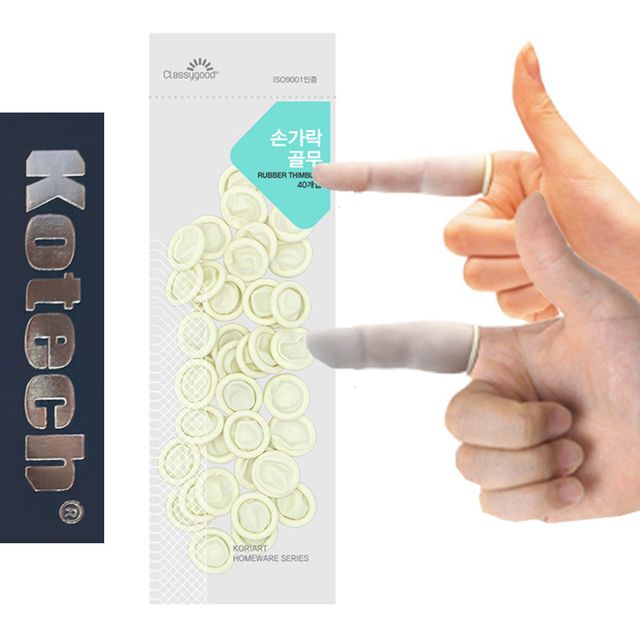 코텍1425 라텍스 골무 손가락 골무 약40P
