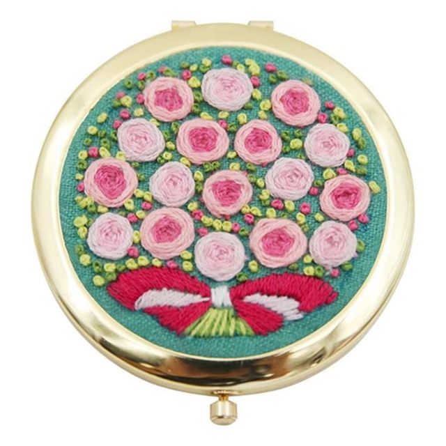 휴대용 양면 자수 거울 패키지 집콕 취미용품