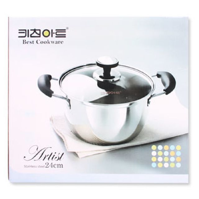 키친아트 아티스트 스텐냄비(양수24cm)