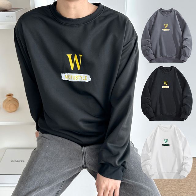 긴팔 라운드 티셔츠 간절기 남성 프린팅 맨투맨