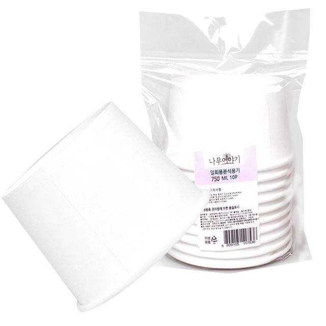 나무이야기 일회용 종이 분식용기 750ml 10P 육개장