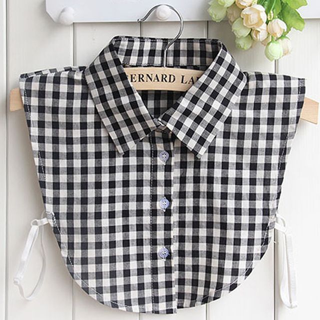 체크 레이어드 페이크 카라 OSM-1006197