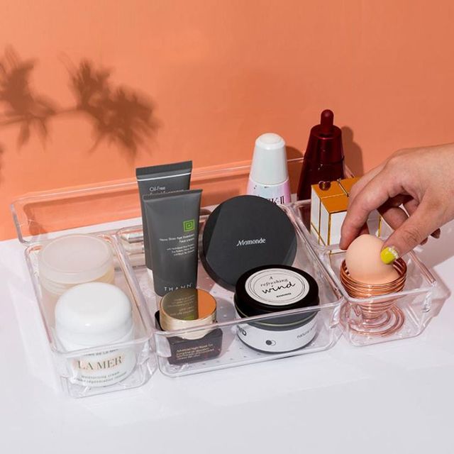 투명 서랍 정리함 수저 보관 트레이 3단형