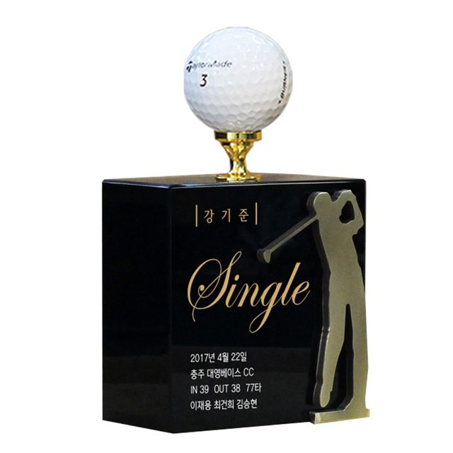 남자골퍼 볼탑 싱글패 SSC22 금속커팅 골프트로피