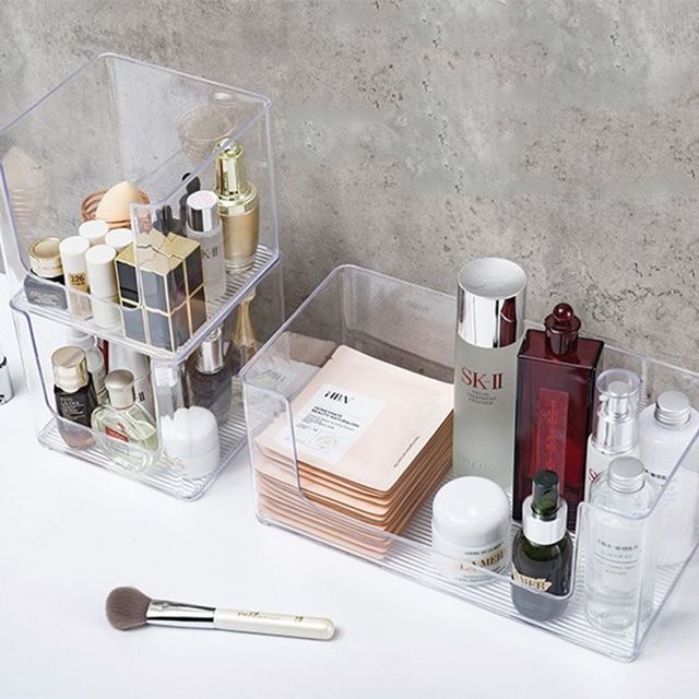 투명 수납 화장대 정리함 화장품 보관함