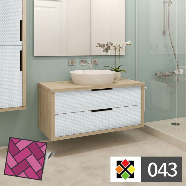 스티커타일 043 땡땡이무늬 가구리폼 타일벽지