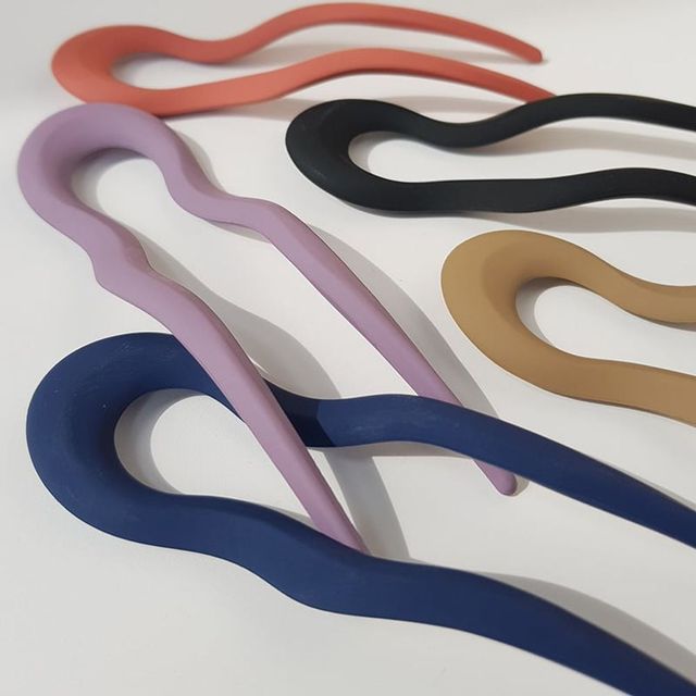 U자형 올림머리 헤어핀 5개 세트 머리장식 유자핀