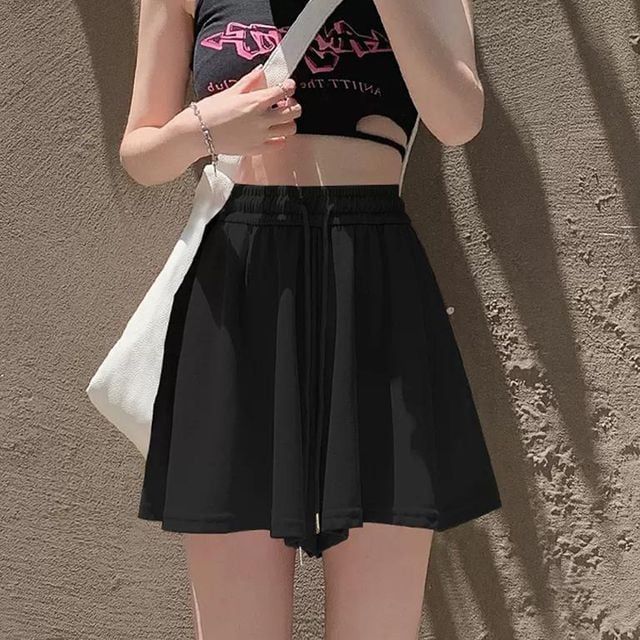 플레어치마반바지 A라인밴딩반바지