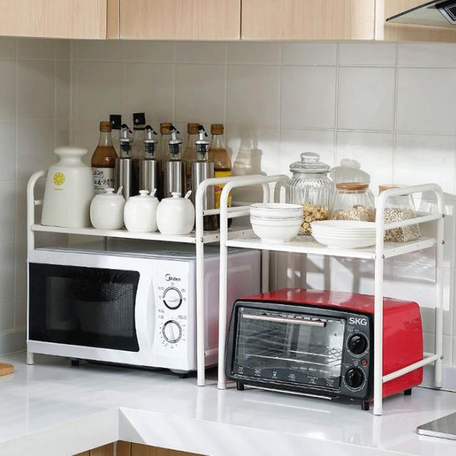 키밍 주방정리 전자렌지 선반 수납트레이 소품랙
