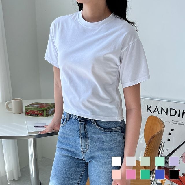 바니첼 베이직 노블 크롭티 SD-230424