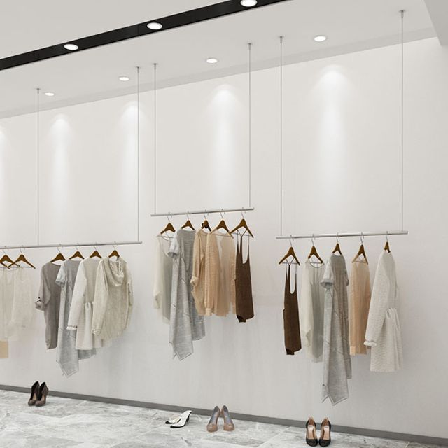 천장형 와이어 파이프 스텐행거 옷가게 매장용 100cm