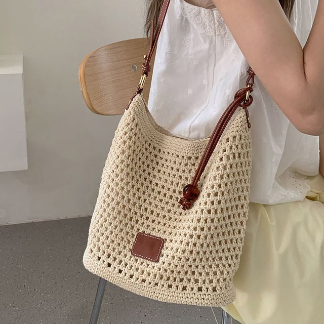 면사 펀칭 그물 숄더백 ELG-228