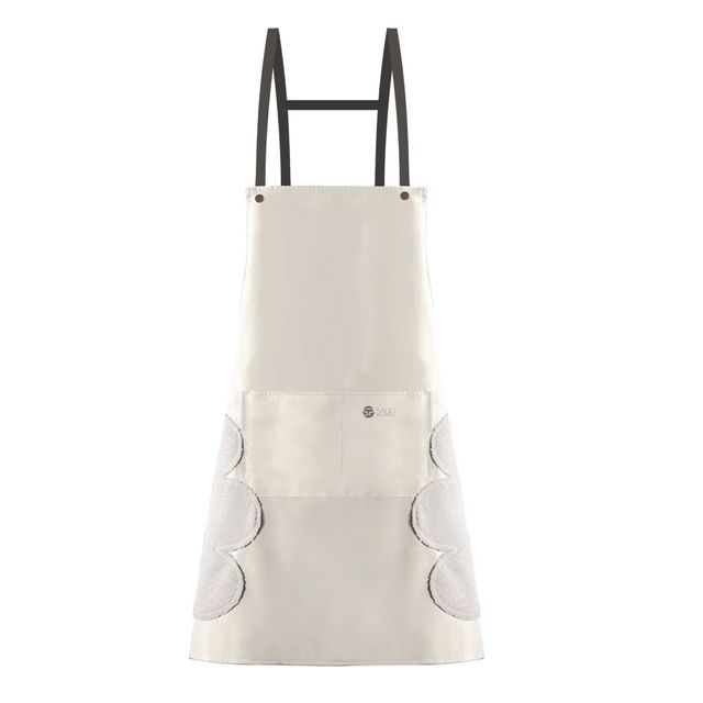 장만A649 손닦이 꽃무늬 수건부착 PVC 방수 앞치마 SP SAUCE 일본마트