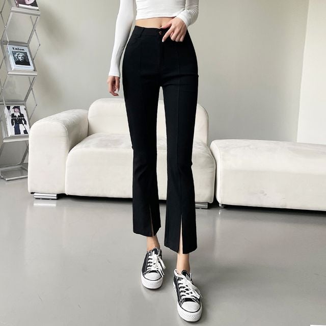 여성 메소니 스판 앞트임 부츠컷 팬츠 JB-1007291