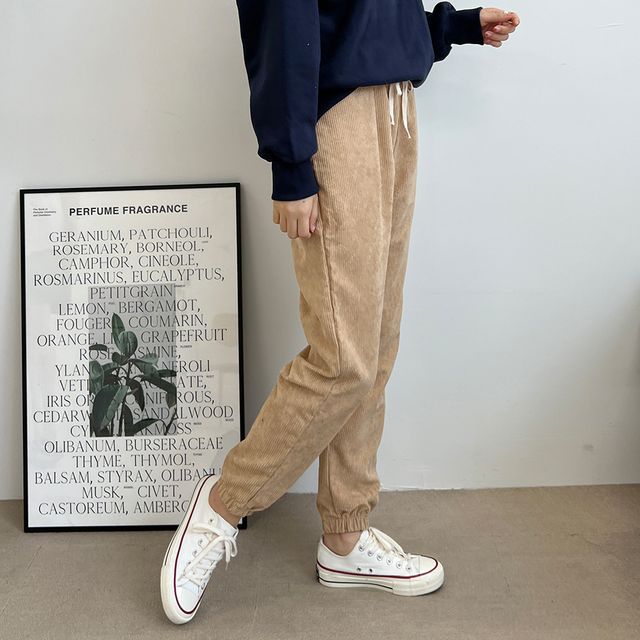 사라 코듀로이 골덴 여자 조거 팬츠 SD-220942