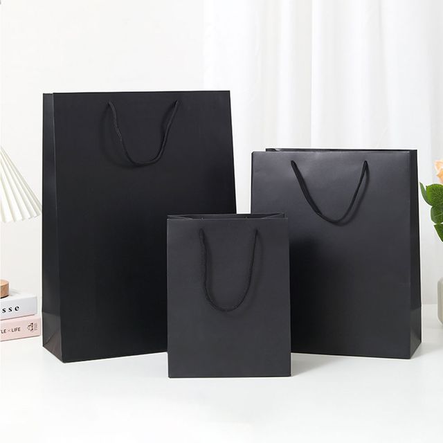 블랙 쇼핑백 종이가방 LMCF-0120