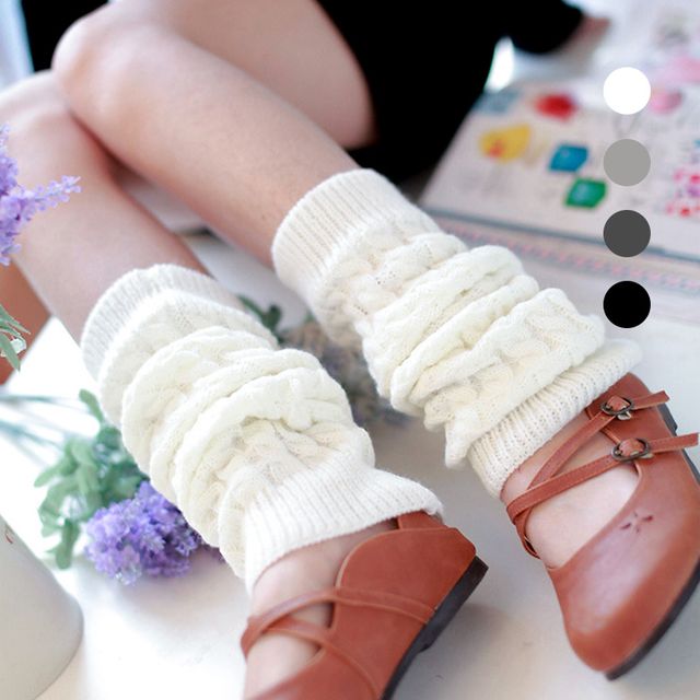 꽈배기 겨울 발레 레그워머 여성 니트 발토시 니삭스