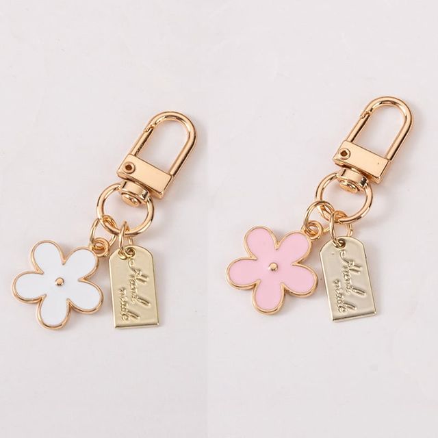 플라워 가방고리 열쇠고리 키홀더 USB홀더 답레품 1p