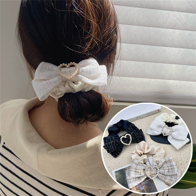 하트진주 트위드리본 곱창끈 ELH-093