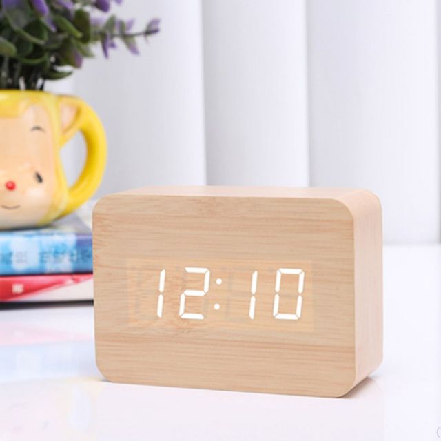우드 LED 엔틱 알람 탁상시계 인테리어 소품