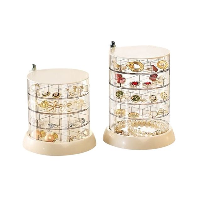 악세서리 보관함 반지 귀걸이 회전 소품 정리함 4단