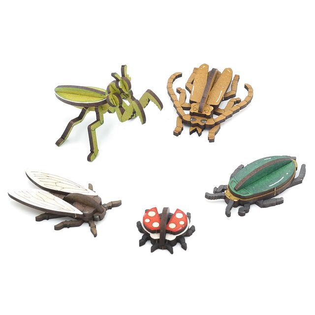 3D입체퍼즐 나무퍼즐 곤충시리즈 5종 만들기