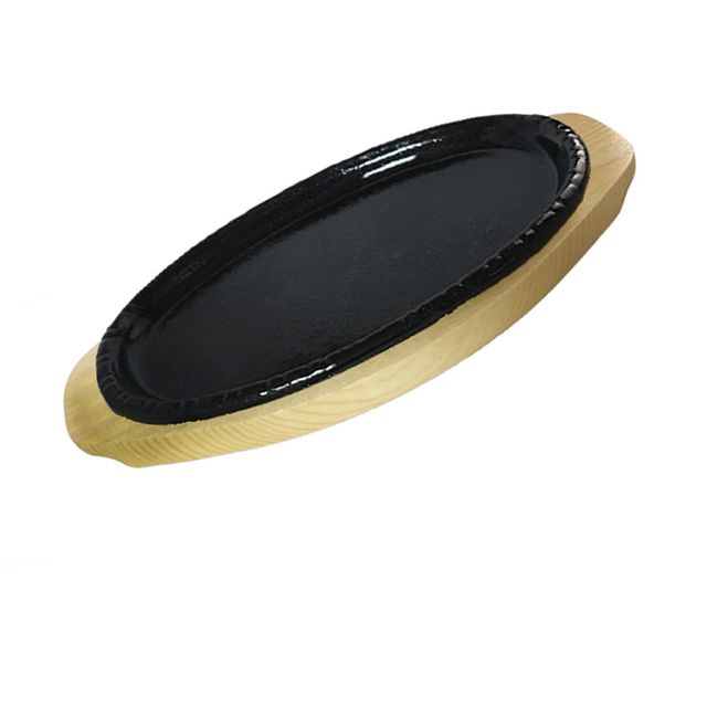 나무밑판 주물 점타원 스테이크판 4호