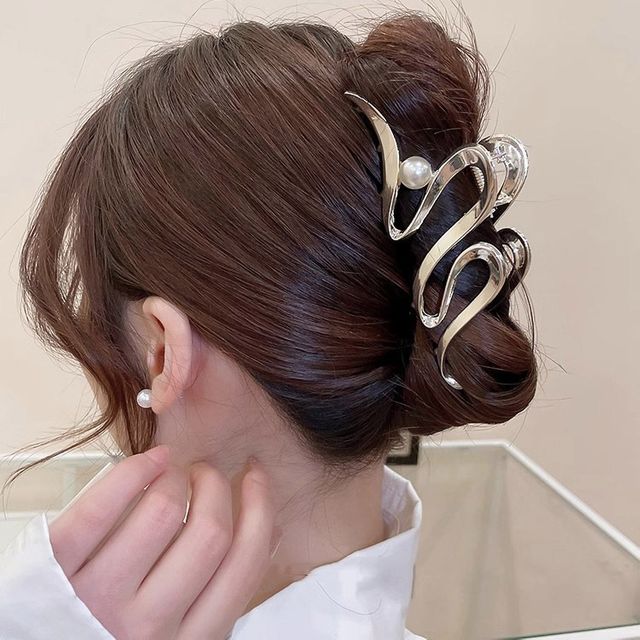 물결 진주 집게핀 ELH-047