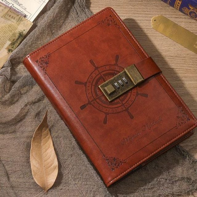 키밍 빈티지 가죽 비밀 일기장 메모 노트 선물용 수첩