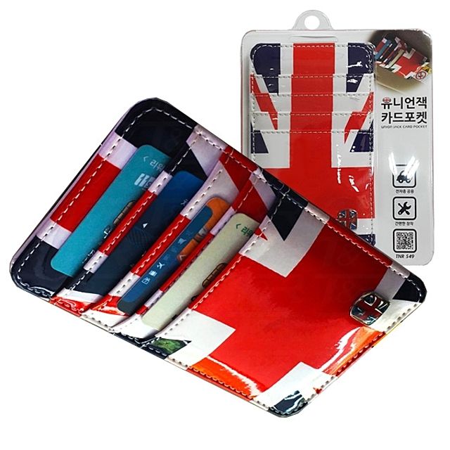 티엔알549 영국국기 카드 영수증 차량용 수납포켓