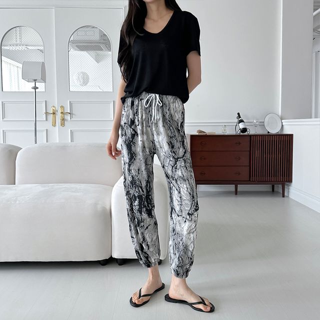 페인팅 밴딩 여름 쿨 조거바지 SD-240608