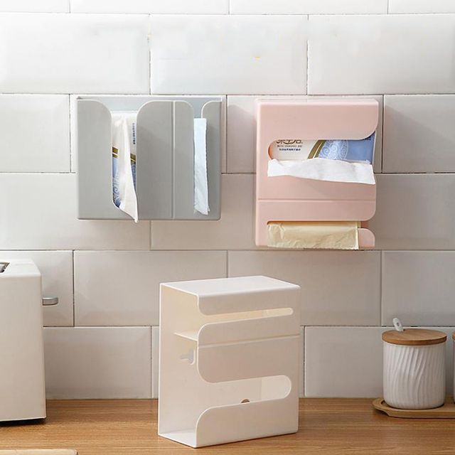 키밍 실용적인 이중 티슈 케이스 음식물 쓰레기통