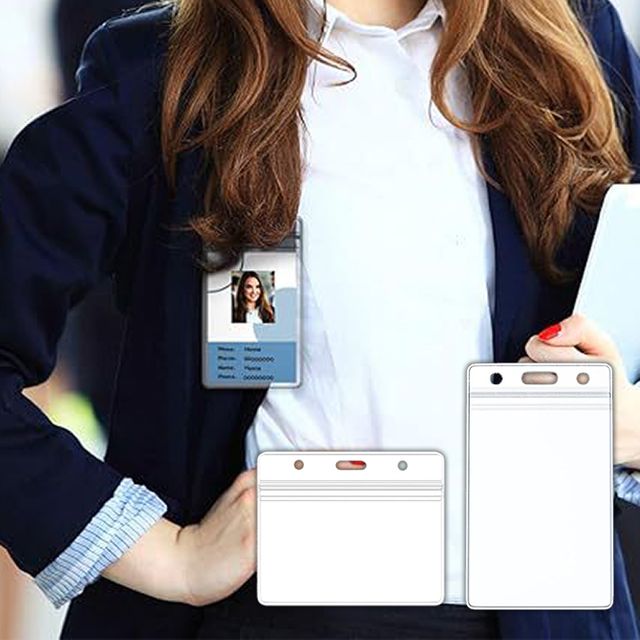 PVC 투명 방수 카드 커버 명찰 사원증 케이스 홀더