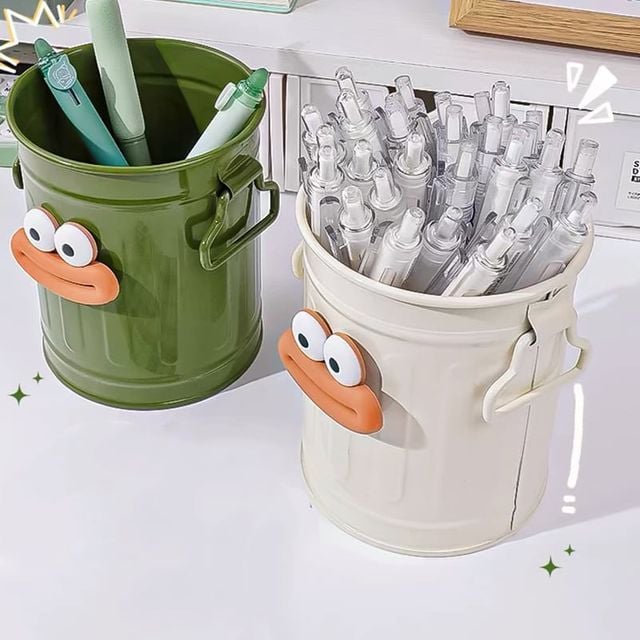 캐릭터 연필꽂이 원형 필통 귀여운 브러쉬납통 다용도