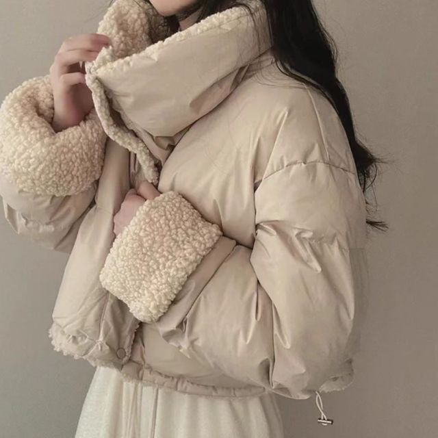 리버서블 양면 숏패딩 겨울 뽀글이 점퍼 JSD-1004788