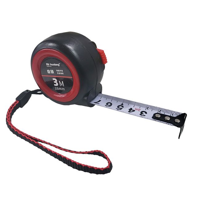 장만A636 튼튼하고 견고한 자동 쇠 줄자 3M 멈춤버튼 Huolang 만물선생