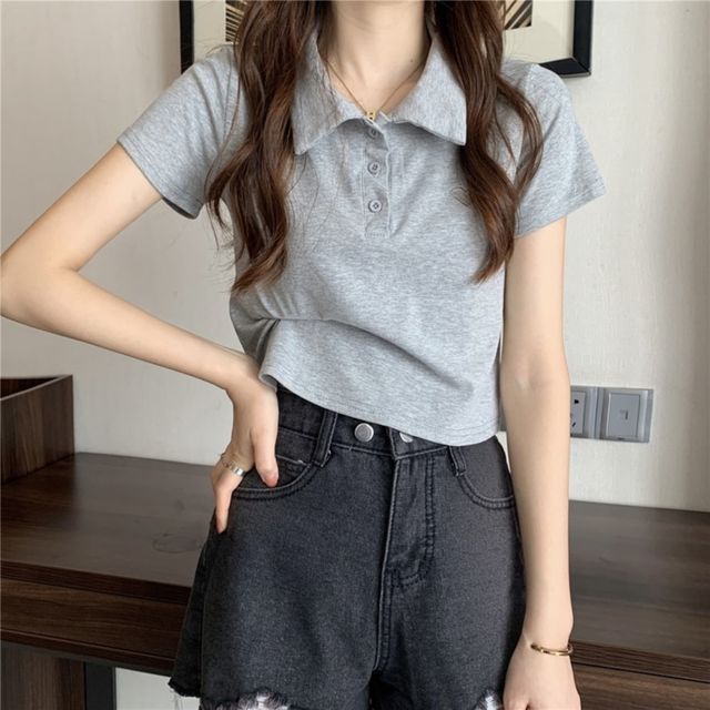 하트카라 크롭 반팔티 SNY-0023