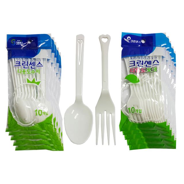 크린센스 일회용 일회용기 수저포크 50개 일회