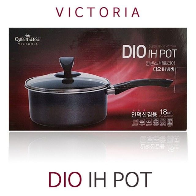 퀸센스 디오냄비 편수18Cm  인덕션겸용냄비칼라냄비