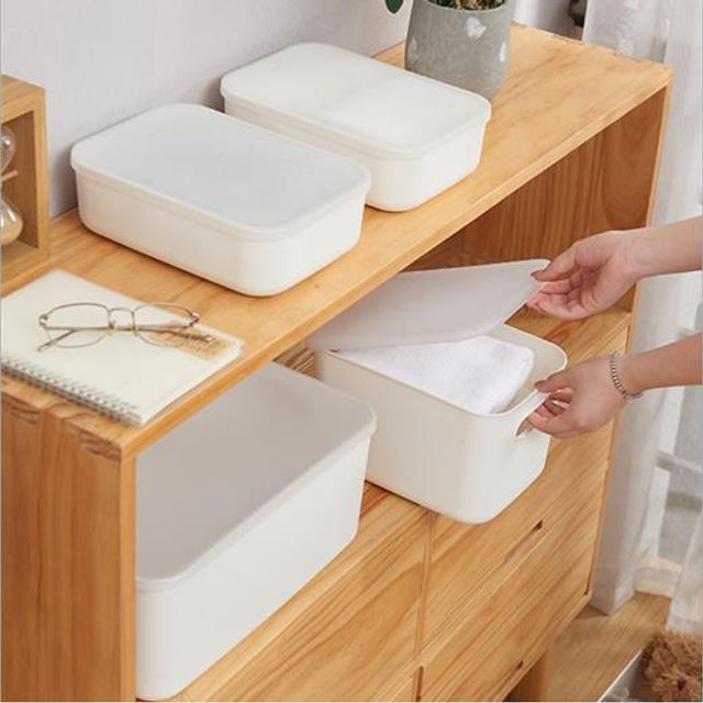 키밍 공간 절약 수납함 핸들 옷정리 리빙박스 소형 세트