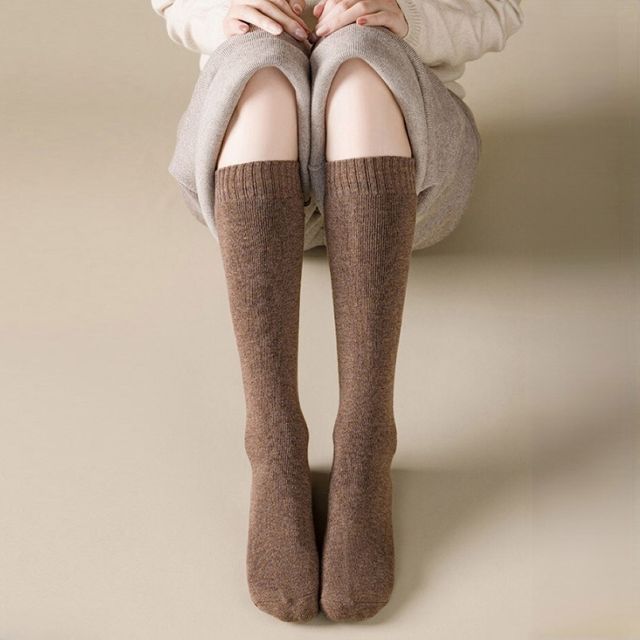 웜 무지 반양말 니삭스 4color SL-1004907