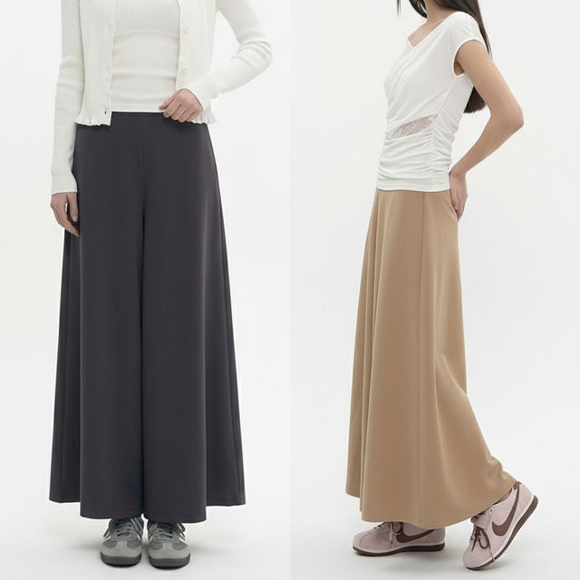 여성 하이웨스트 밴딩 풀와이드 팬츠 JEB-1006830