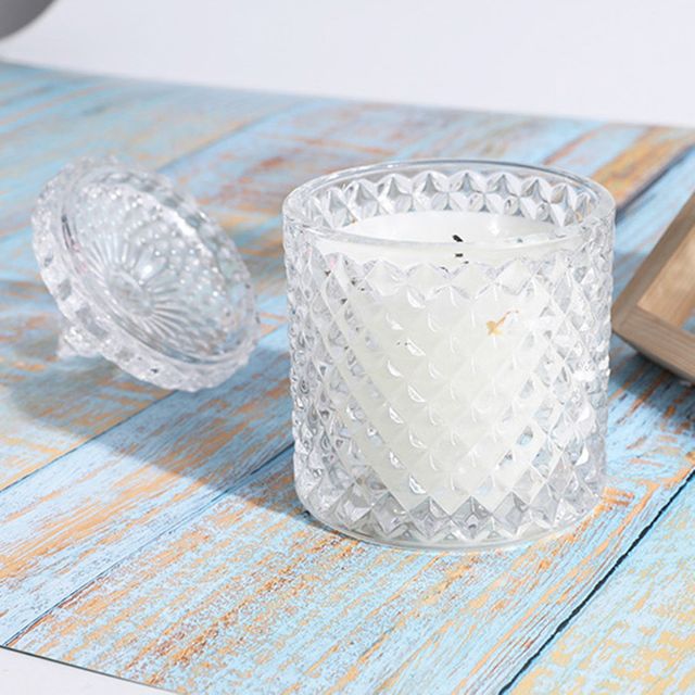 빈티지 유리 수납함 촛불 캐들홀더 소품수납 중형