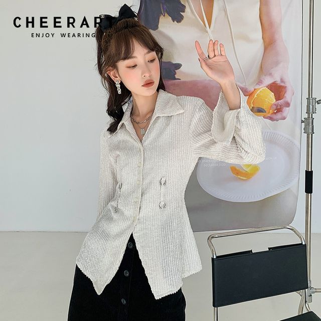 [해외] CHEERART 2022 Fashoin Women Ribbed Tunics 여성용